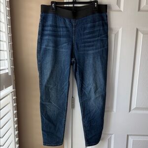 Karen Kane Dark Blue Jeggings with Black Waistband